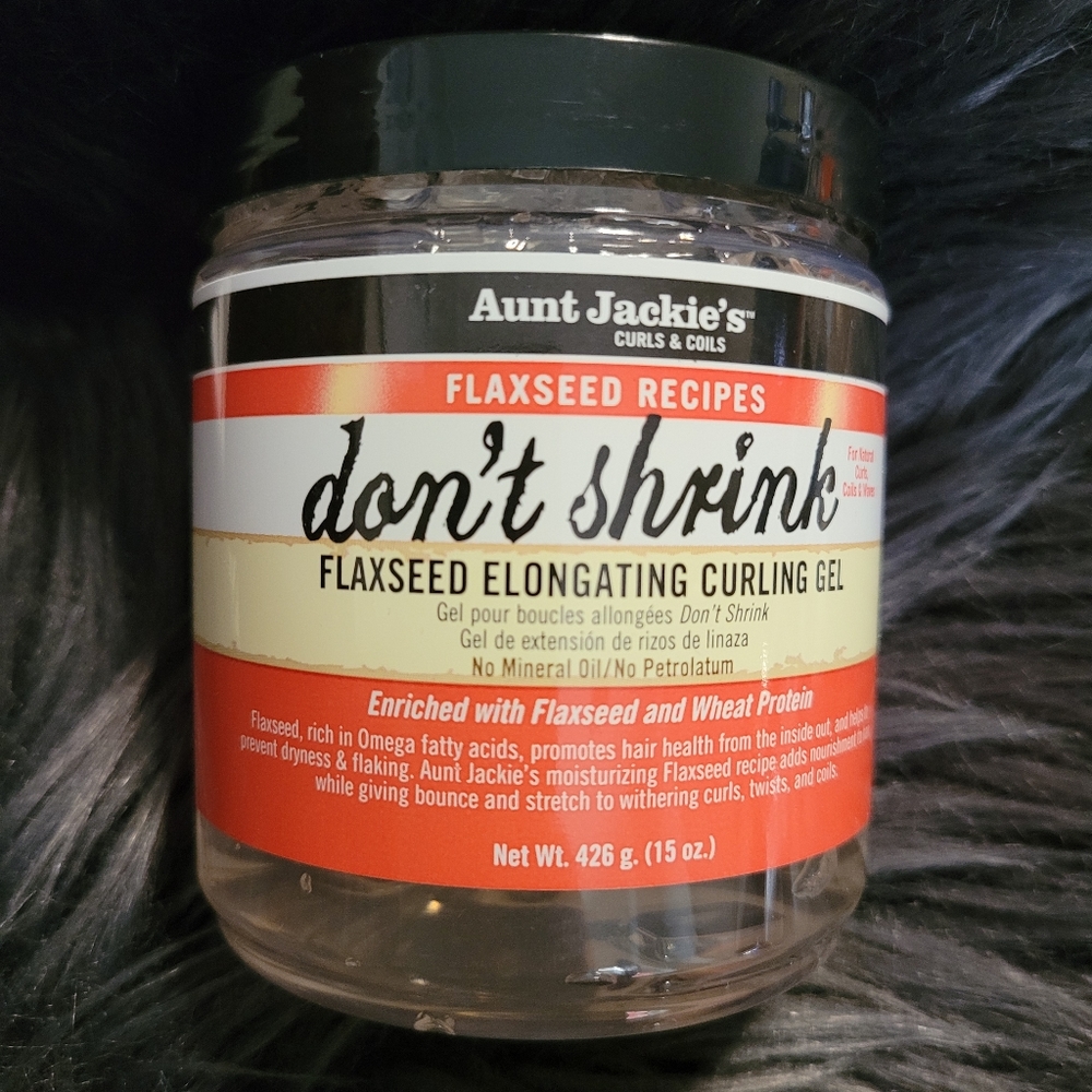 Aunt Jackie's Don't Shrink Flaxseed Elongating Curling Gel, 15oz..